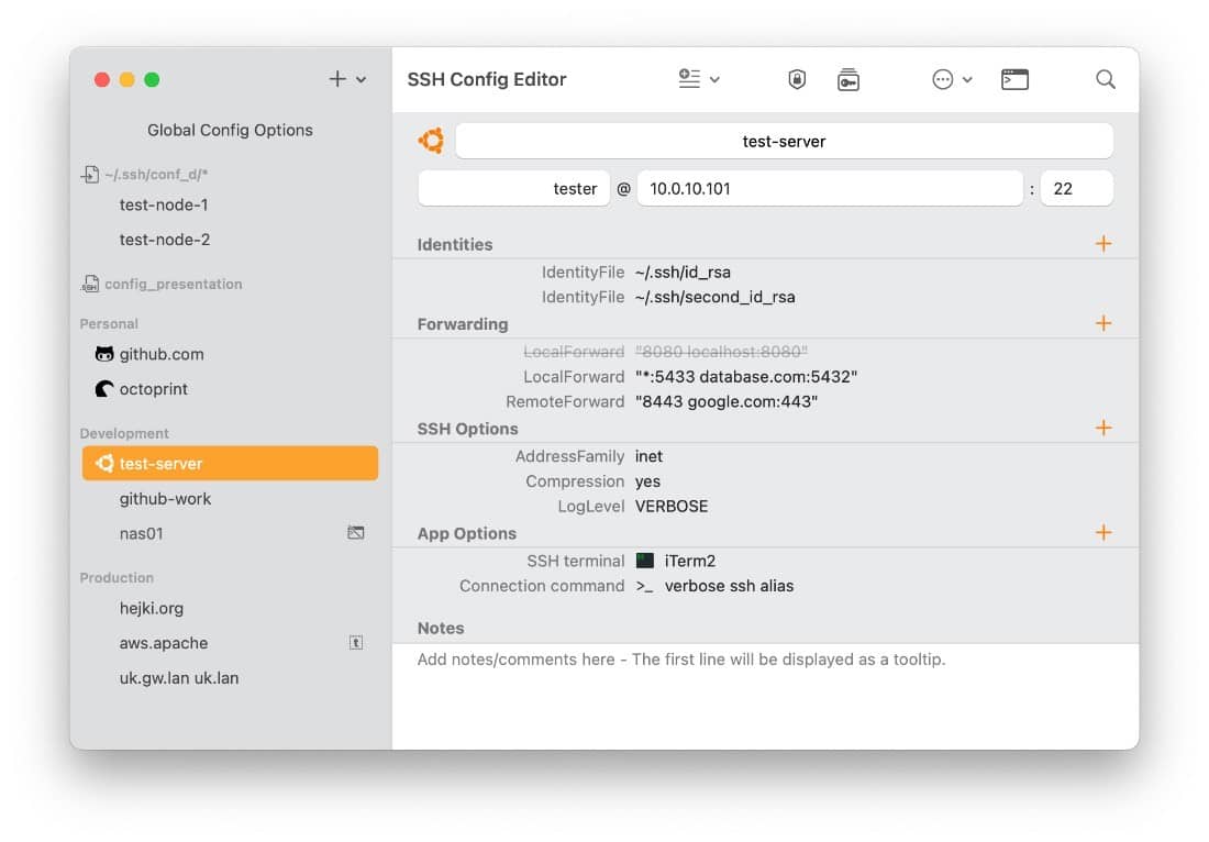 SSH Config Editor Pro for mac