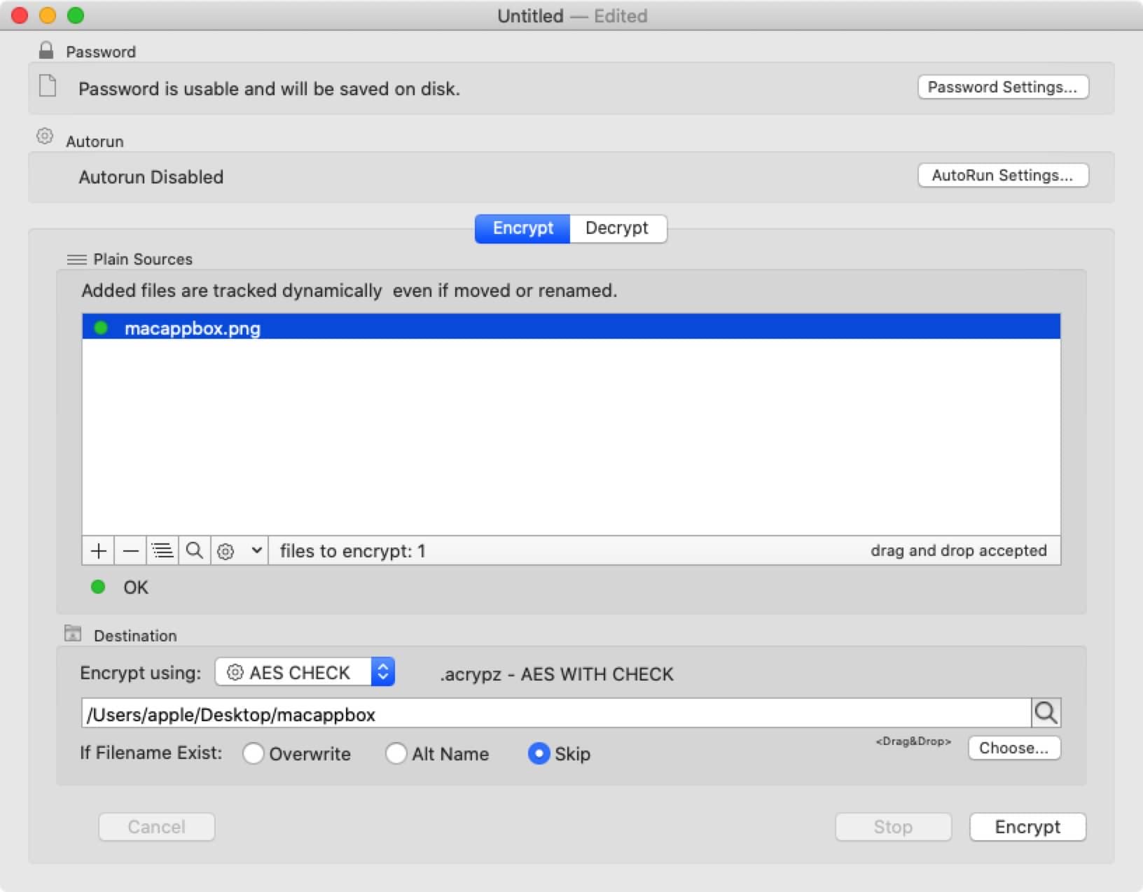 AutoCrypt macOS 文件加密