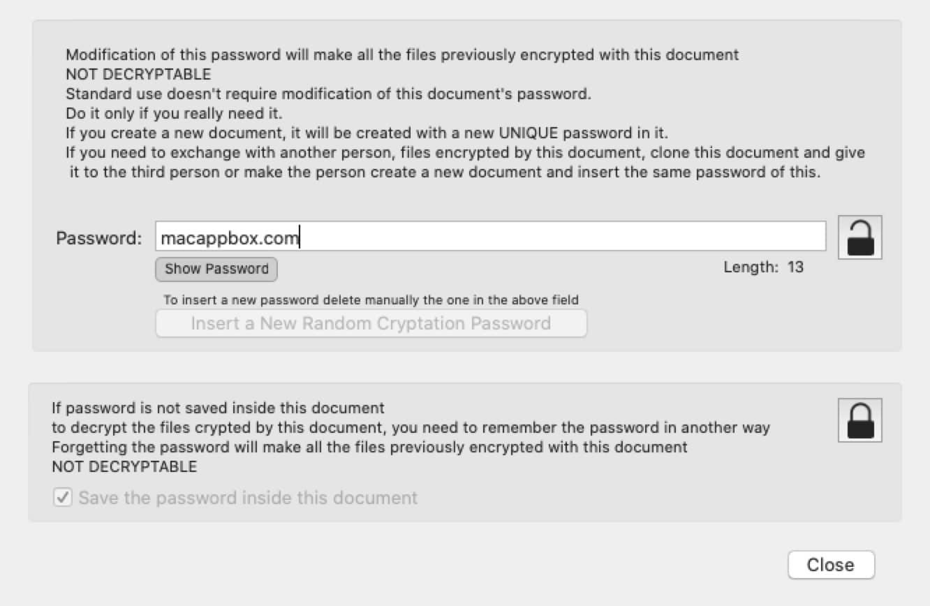 AutoCrypt macOS 密码设置