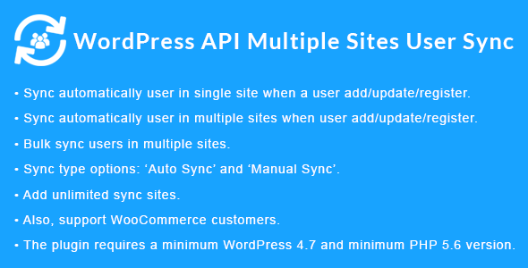 WordPress API Multiple Sites User Sync – 多站点用户会员同步插件 – v1.6.2-尚艺博客