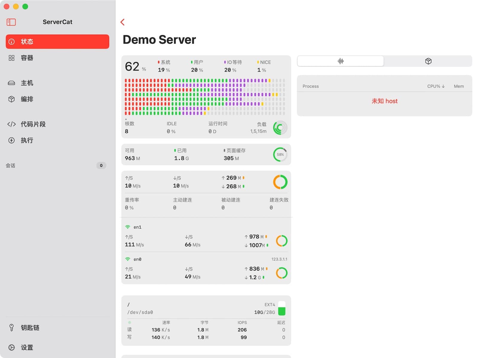 ServerCat 1.14 服务器状态监控+SSH 客户端-尚艺博客