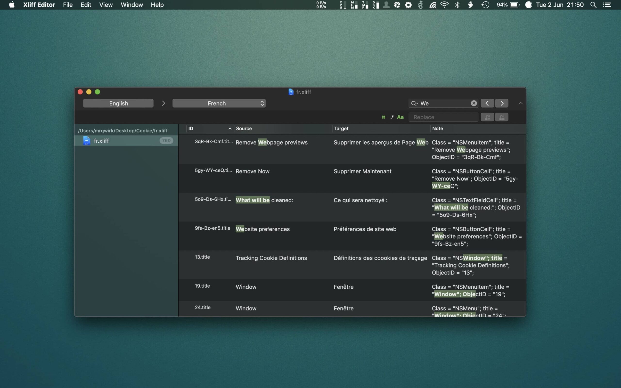 Xliff Editor 2.13 for mac Xliff 格式文本编辑器-尚艺博客