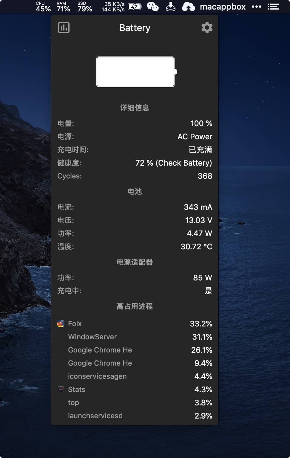 Stats 网络使用