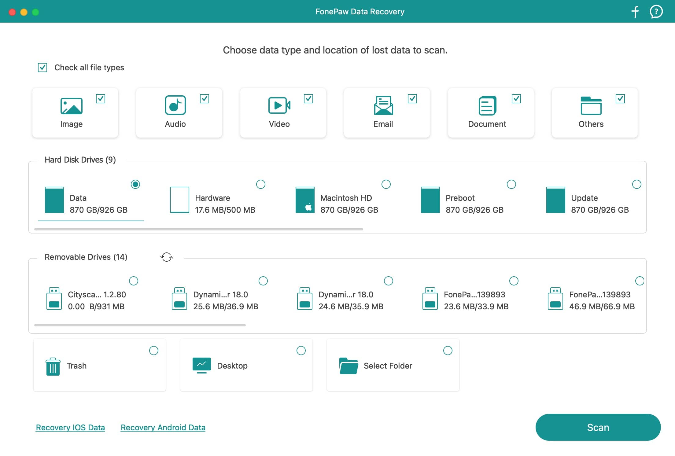 FonePaw Data Recovery for mac 3.7.0 mac数据恢复应用-尚艺博客