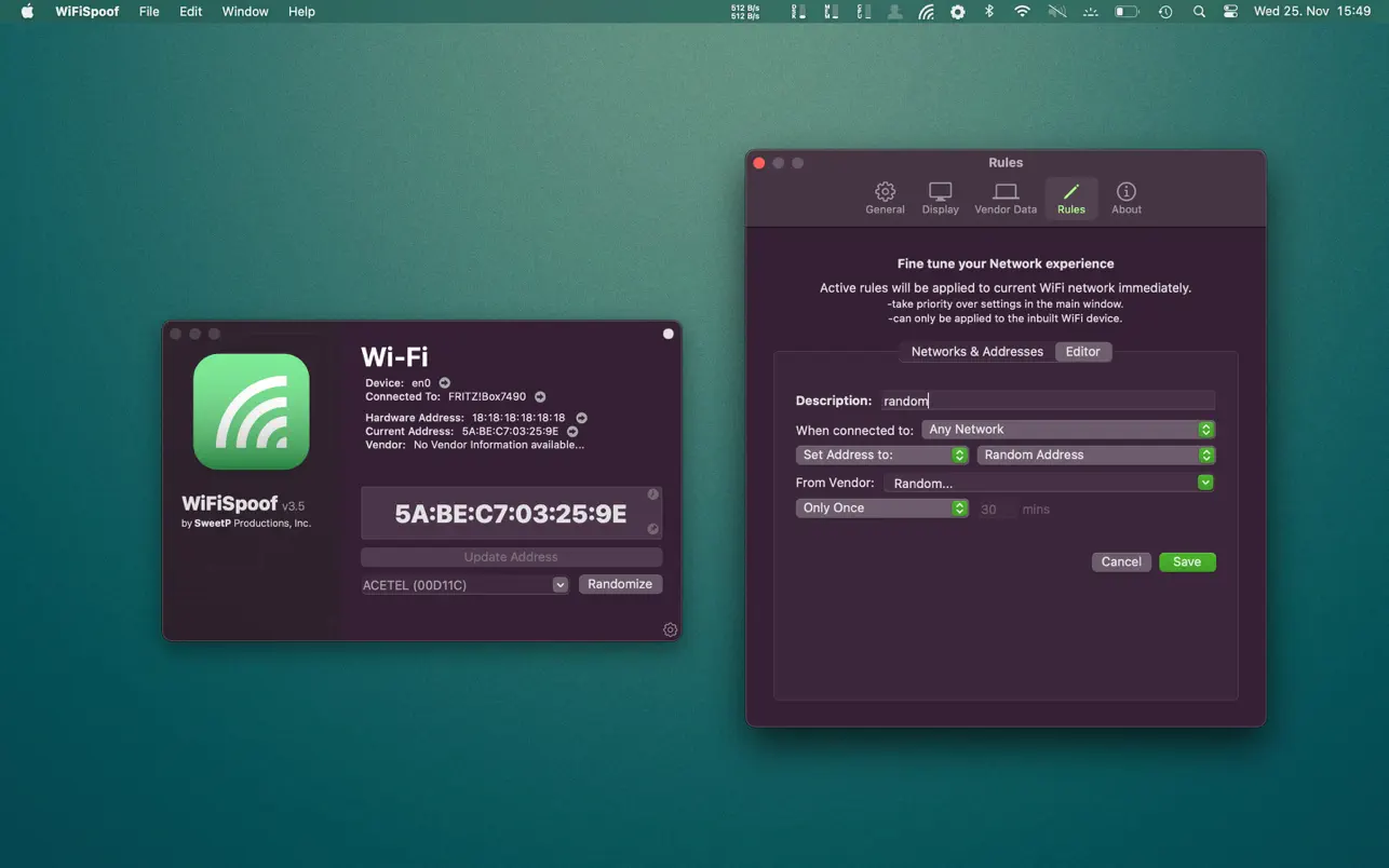 WiFiSpoof 3.9.5：修改MAC地址工具-尚艺博客
