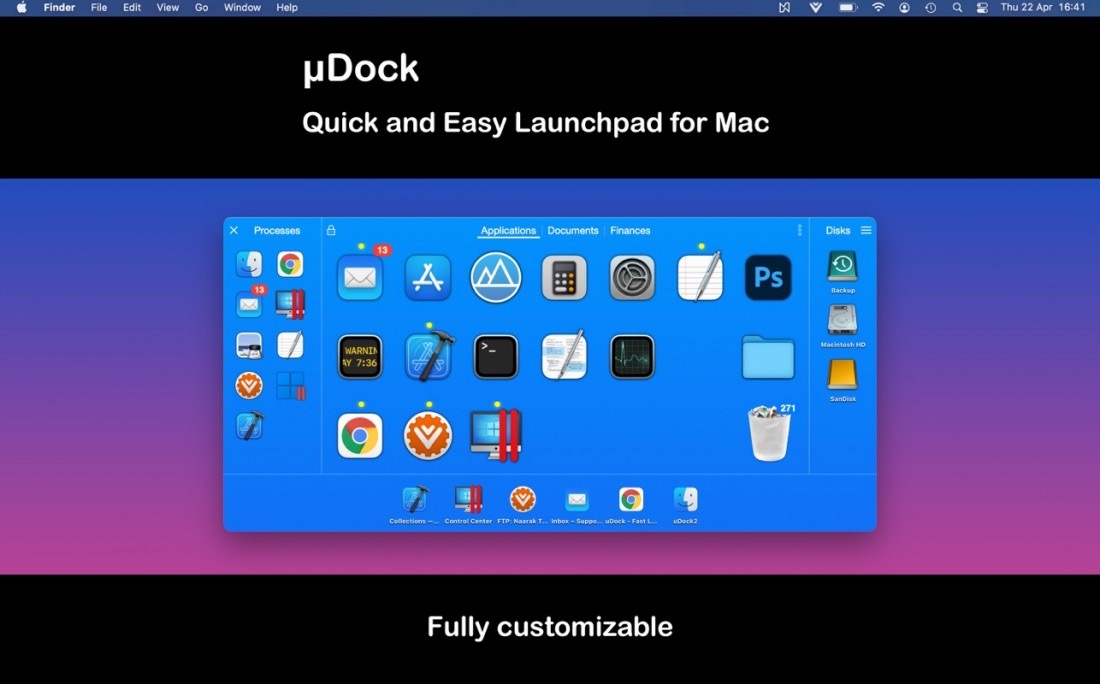 uDock 4.2 轻量级的Dock栏程序坞的系统扩展-尚艺博客