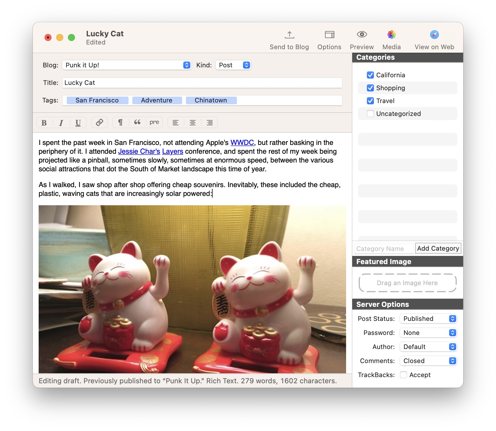 MarsEdit for mac 5.2.6 博客编辑器-尚艺博客