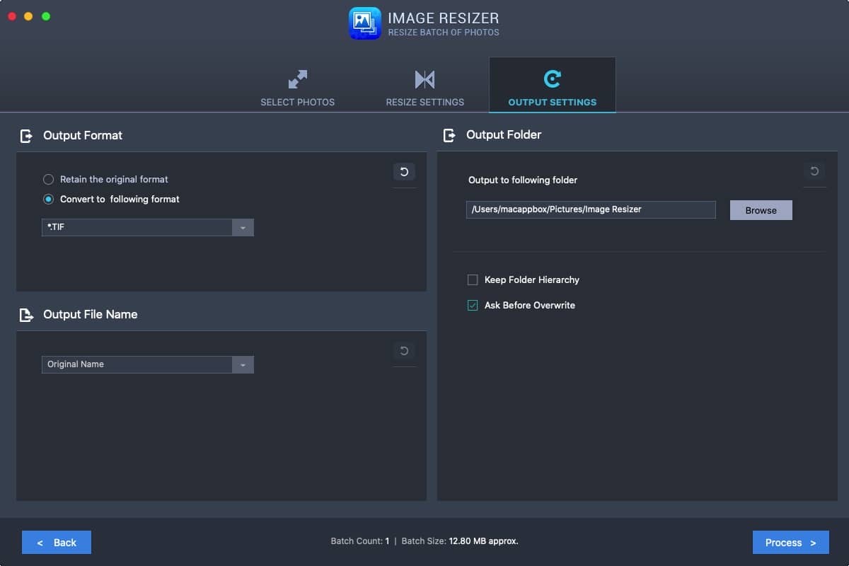 Image Resizer 导出设置