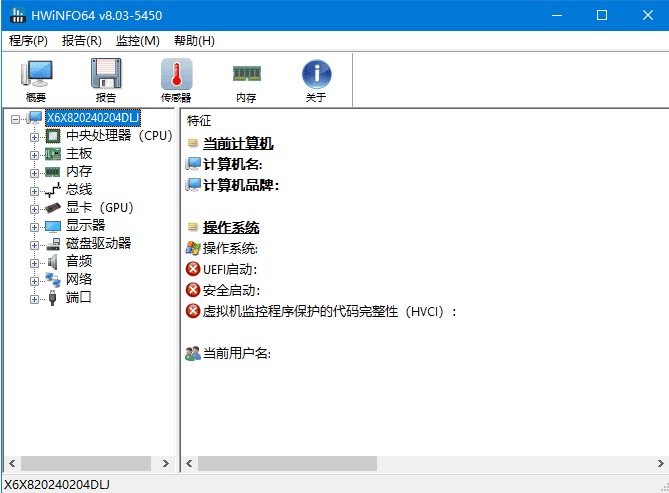 HWiNFO(专业系统信息检测工具) v8.12.5555 中文绿色版-尚艺博客