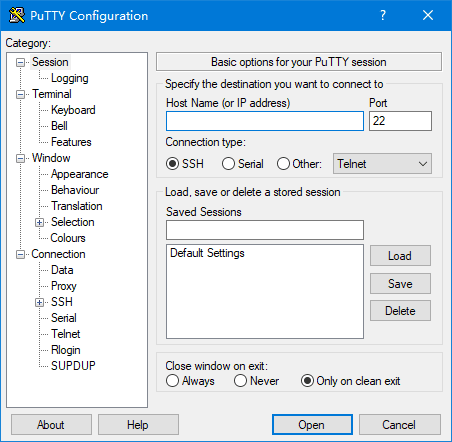 PuTTY(linux远程工具SSH客户端) v0.83 绿色版-尚艺博客