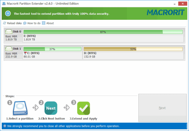 Macrorit Partition Extender(分区扩展软件) v2.6.0 便携版-尚艺博客