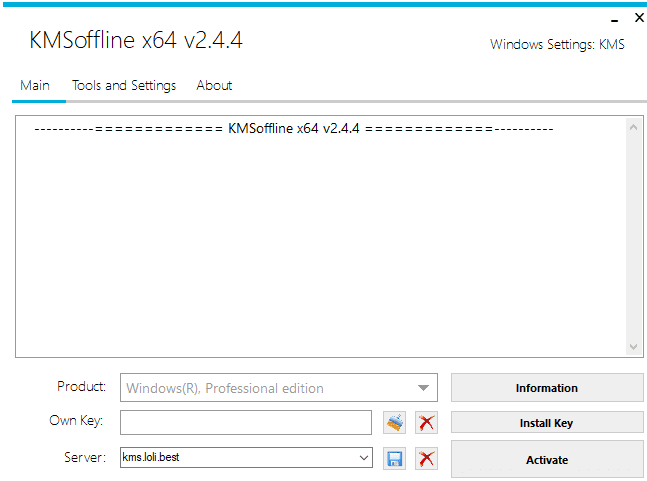 KMSOffline(激活Windows和Office系列产品) v2.4.4 绿色版-尚艺博客