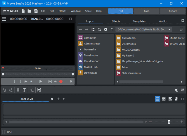 MAGIX Movie Studio Platinum 2025(视频编辑软件) v24.0.1.239-尚艺博客